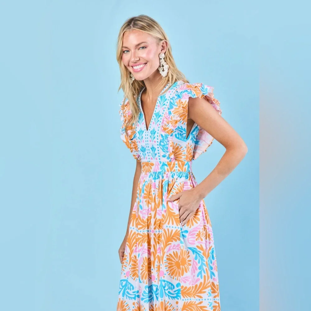 Sheridan French STACEY Dress IN PARFAIT JARDIN - Picture 4 of 10